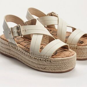 Sam Edelman Platform Aisling Espadrille Sandal Modern Ivory 7.5